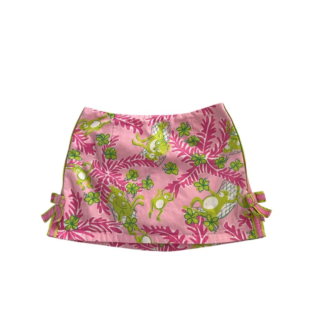 Lilly Pulitzer Monkey Print Skort Girls Size 4